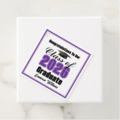 Personalized Purple Class of 2026 Graduation Party Bedankjes Labels (In situ)