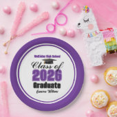 Personalized Purple Class of 2026 Graduation Party Papieren Bordje (Feest)