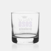 Personalized Purple Class of 2026 Graduation Whisky Glas (Achterkant)