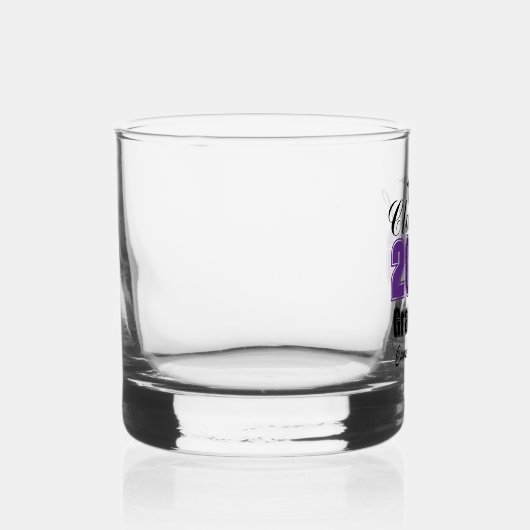 Personalized Purple Class of 2026 Graduation Whisky Glas (Rechts)