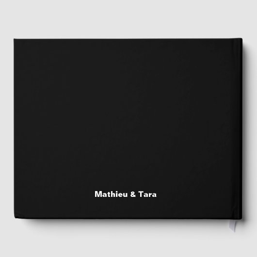 Personalized Purple Floral Bouquet Wedding Gastenboek (Achterkant)