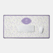 Personalized Purple Floral Bureaumat (Keyboard & Muis)