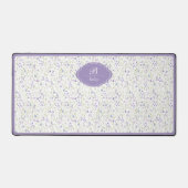Personalized Purple Floral Bureaumat (Voorkant)