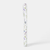 Personalized Purple Floral Monogram iPhone Hoesje (Linkerkant)