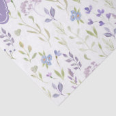 Personalized Purple Floral Monogram Tissuepapier (Detail)