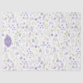 Personalized Purple Floral Monogram Tissuepapier (Voorkant)
