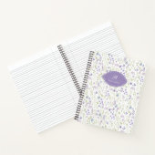 Personalized Purple Floral Notitieboek (Binnen)
