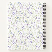 Personalized Purple Floral Notitieboek (Achterkant)