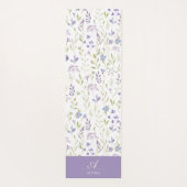 Personalized Purple Floral Yoga Mat (Achterkant)