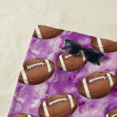 Personalized Purple Football Kids Strandlaken (In situ)