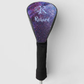 Personalized Purple Glitter  Golfheadcover (Voorkant)