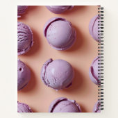 Personalized Purple Ice Cream Scoop  Notitieboek (Achterkant)