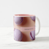 Personalized Purple Ice Cream Scoop Tweekleurige Koffiemok (Voorkant rechts)