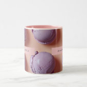 Personalized Purple Ice Cream Scoop Tweekleurige Koffiemok (Center)