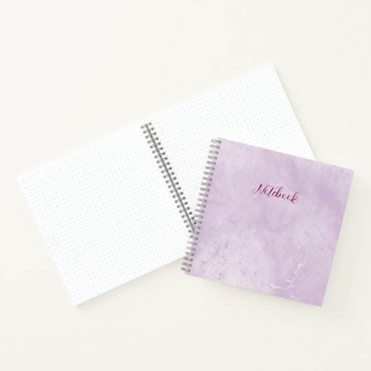 Personalized Purple Marble Notebook Notitieboek (Binnen)