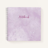Personalized Purple Marble Notebook Notitieboek (Voorkant)