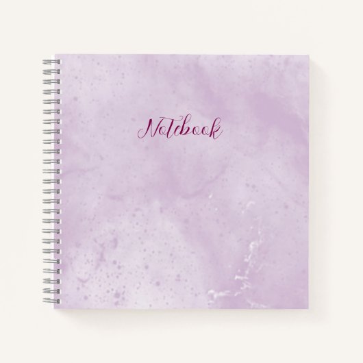 Personalized Purple Marble Notebook Notitieboek (Voorkant)