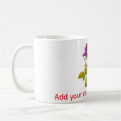 Personalized Purple Rose Mug | Add Your Name, Text Koffiemok (Links)