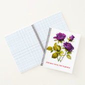 Personalized Purple Rose Notebook | Add Your Name Notitieboek (Binnen)