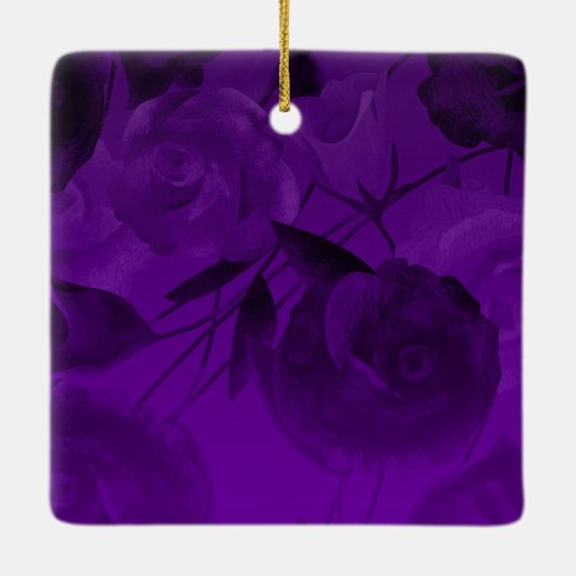 Personalized Purple Tiara & Butterflies Keepsake Keramisch Ornament (Achterkant)