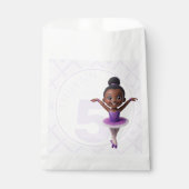 Personalized Purple Tutu Ballerina Birthday Bedankzakje (Voorkant)