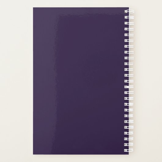 Personalized Purple Watercolor Planner (Achterkant)