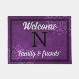 Personalized Purple Welcome Doormat Deurmat