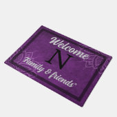 Personalized Purple Welcome Doormat  Deurmat (Schuin)