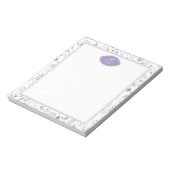Personalized Purple Wildflower Floral Notitieblok (Linkerzijde)