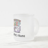 Personalized Purrfectly Lazy Cat Custom Pet Name C Matglas Koffiemok (Voorkant rechts)