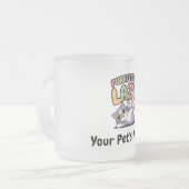 Personalized Purrfectly Lazy Cat Custom Pet Name C Matglas Koffiemok (Voorkant links)