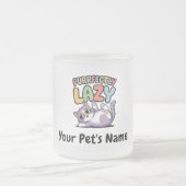 Personalized Purrfectly Lazy Cat Custom Pet Name C Matglas Koffiemok (Center)