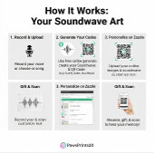 Personalized QR Code Soundwave Keychain