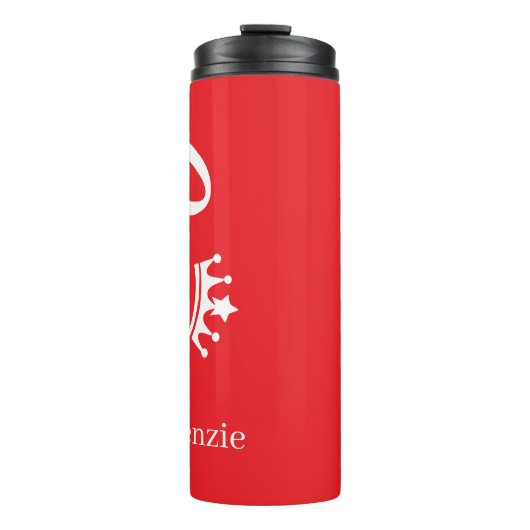 Personalized Queen With Crown Thermosbeker (Voorkant)