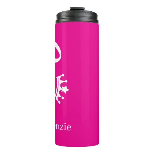 Personalized Queen With Crown Thermosbeker (Voorkant)