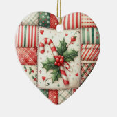 Personalized Quilter's Patchwork Star Christmas Keramisch Ornament (Rechts)