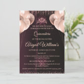 Personalized Quinceañera Invitation | Mis Quince A Kaart (Staand voorkant)