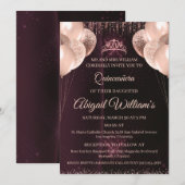 Personalized Quinceañera Invitation | Mis Quince A Kaart (Voorkant / Achterkant)