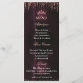 Personalized Quinceañera Menu Card | QUINCEAÑERA (Voorkant)