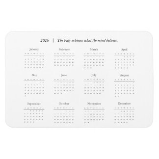 Personalized Quote 2026 Calendar Magent Magneet