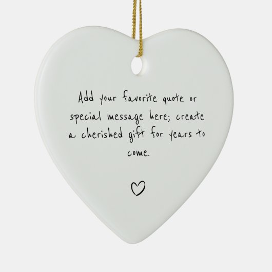 Personalized Quote Custom Gift Ceramic Ornament (Rechts)