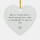 Personalized Quote Custom Gift Ceramic Ornament (Voorkant)