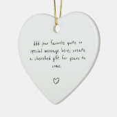 Personalized Quote Custom Gift Ceramic Ornament (Links)