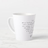 Personalized Quote Handwritten Coffee Tea Latte Mok (Linkerhoek)