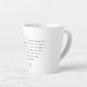 Personalized Quote Handwritten Coffee Tea Latte Mok (Rechterhoek)