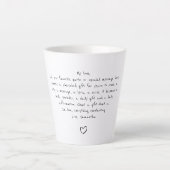 Personalized Quote Handwritten Coffee Tea Latte Mok (Voorkant)