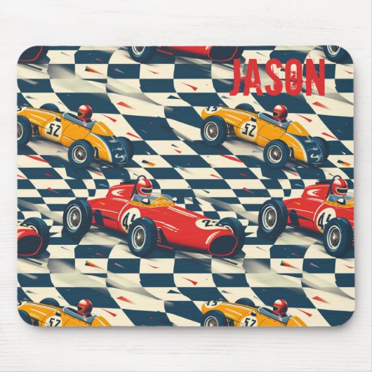 Personalized Race Car Mouse Pad Mousepad  Muismat (Voorkant)