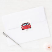 Personalized Race Car Valentine Sticker (Envelop)