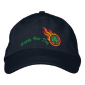 Personalized Racing Flames Irish Bullet Badge Pet (Voorkant)