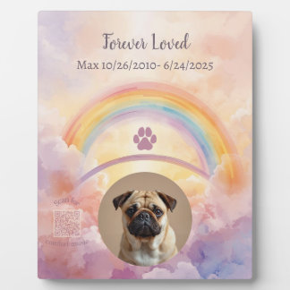 Personalized Rainbow Bridge Dog Memorial Plaque Fotoplaat
